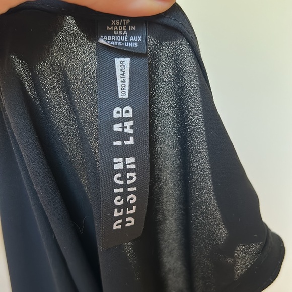 NWOT Design Lab Spaghetti Strap Black Camisole Blouse - Picture 5 of 6